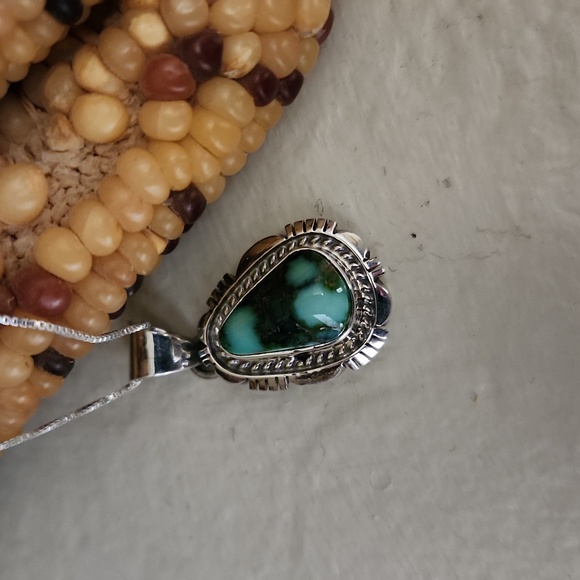 Gorgeous NWOT Native American Navajo Sonoran Mountain Turquoise Necklace 💙💚 - Picture 10 of 12